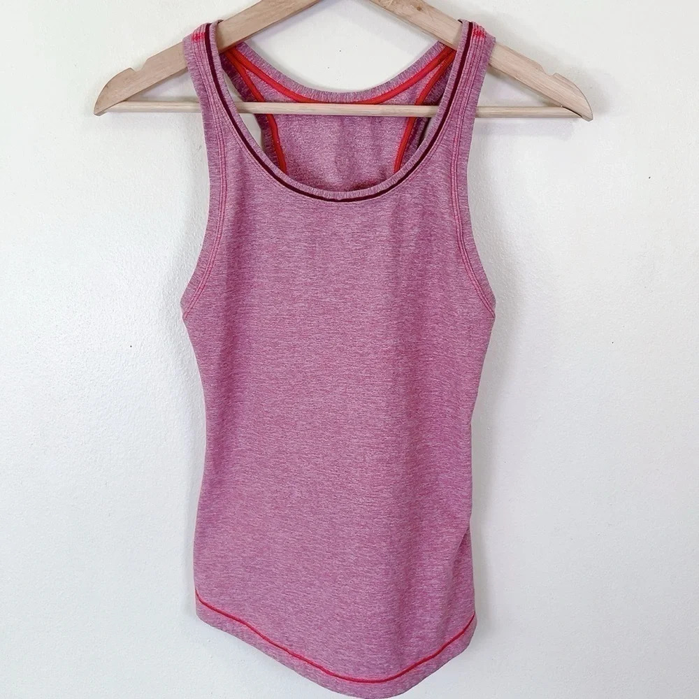 Lululemon Heathered Pink Tank  Top